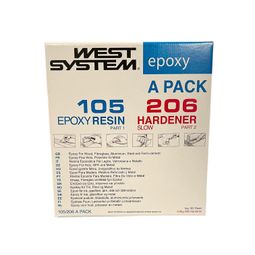 West System A Pack With 105 Epoxy Resin &amp; 206 Slow Hardener (1.2kg)