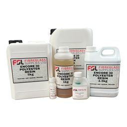 Encore 30 Pre-accelerated Polyester Resin - (Inc Catalyst)