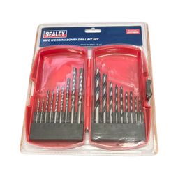 Sealey 18pc Wood/Masonry Drill Bit Set