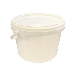 3L White Bucket With Lid