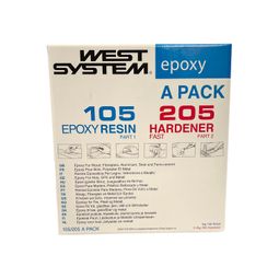 West System A Pack With 105 Epoxy Resin &amp; 205 Fast Hardener (1.2kg)