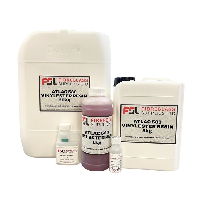 Atlac 580 ACT Chemical &amp; Heat Resistant Vinylester Resin (Inc Catalyst)