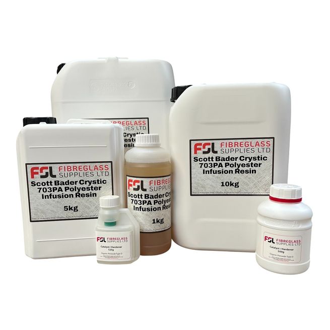 Scott Bader Crystic 703PA Fast Gel Polyester Infusion Resin (Inc Catalyst)