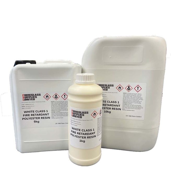 Scott Bader Class 1 Fire Retardant Polyester Resin - White (Inc Catalyst)