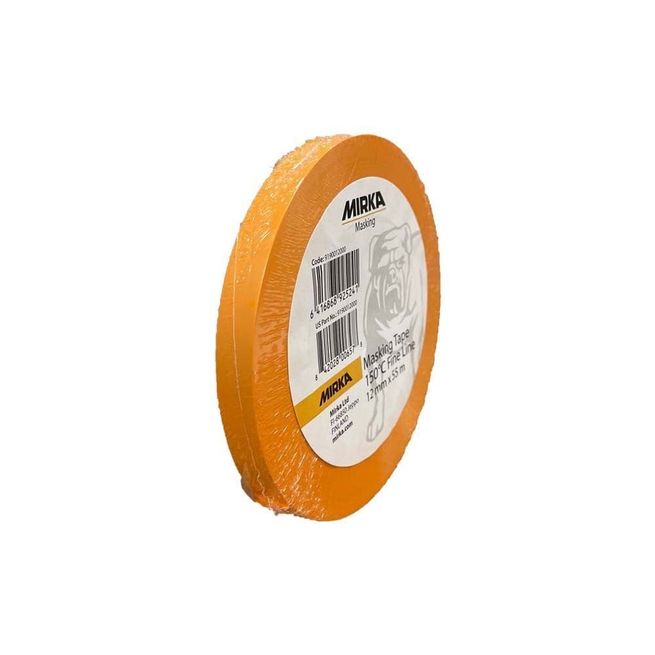 Mirka 150°C Fine Line Masking Tape Roll - 12mm x 55m