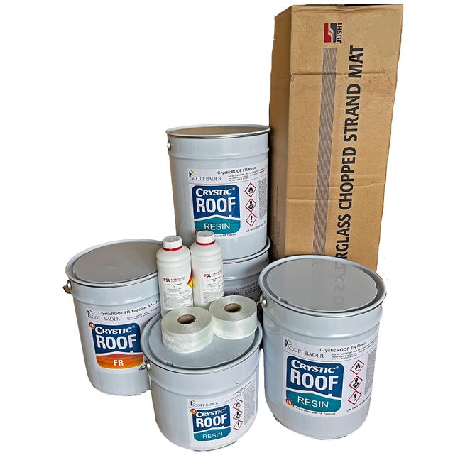 Fire Rated 600g Premium GRP Fibreglass Roofing Kit (15m²)