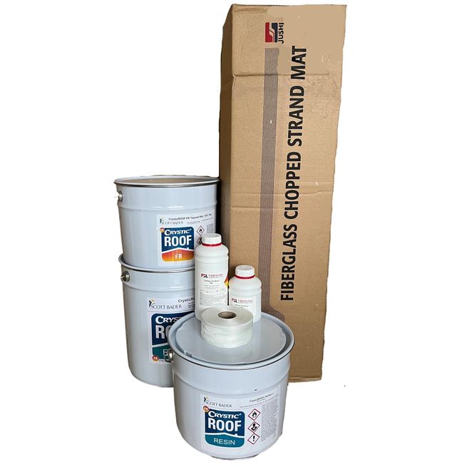 Fire Rated 600g Premium GRP Fibreglass Roofing Kit (1m²)