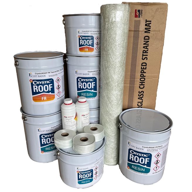 Fire Rated 600g Premium GRP Fibreglass Roofing Kit (50m²)
