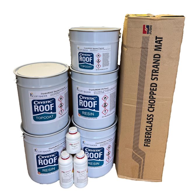 2-Layer 450g GRP Fibreglass Roofing Kit (70m²)