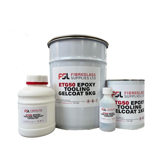 Fibreglass Supplies ETG50 Epoxy Tooling Gelcoat &amp; Catalyst Hardener