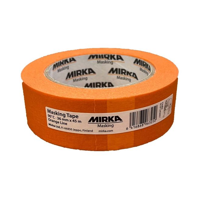 Mirka Masking Tape 90°C Orange Line 36mm