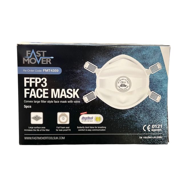Fast Mover FFP3 Face Masks - Pack of 5
