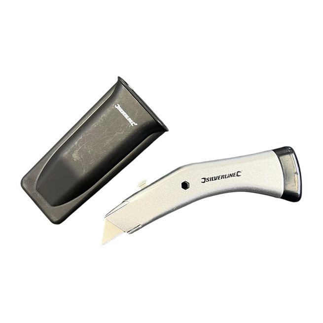 Silverline Contoured Retractable Trimming Knife - 180mm