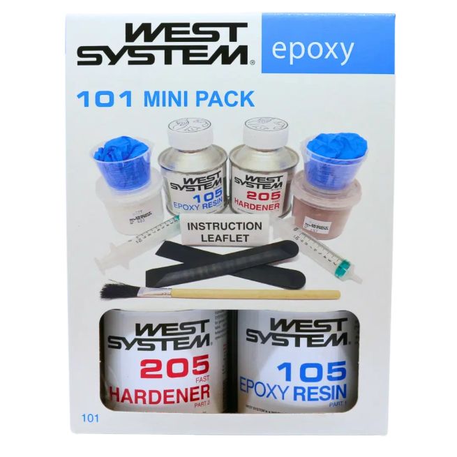 West System 101 Mini Epoxy Repair Pack With Resin, Hardener &amp; Fillers