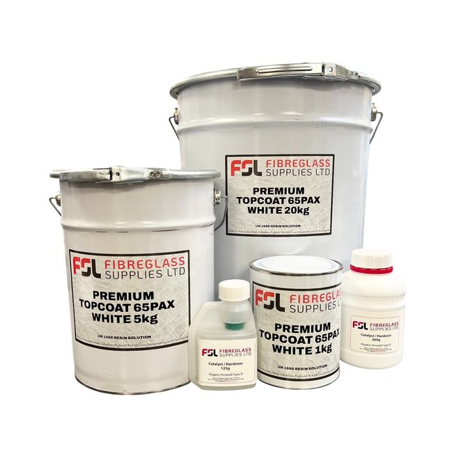 Crystic 65PAX White Isophthalic Topcoat/Flowcoat With Catalyst