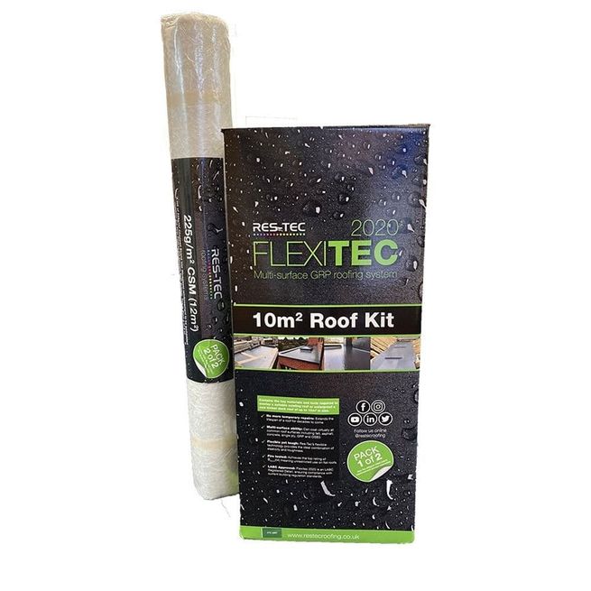 Res-Tec Flexitec 2020 GRP Fibreglass Overlay Roof Kit (10m²)