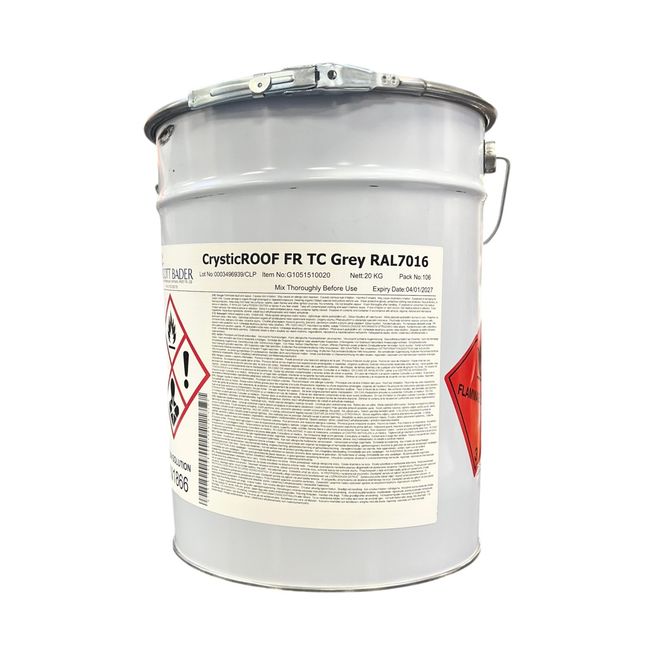 Fire Rated Roofing Topcoat Anthracite 7016 - CrysticROOF FR