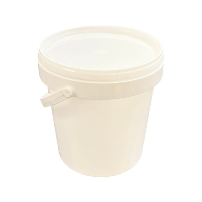 1L White Bucket with Lid